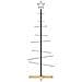 Albero di Natale in Metallo con Base in Legno Nero 120 cm - Foto miniatura 3