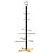 Albero di Natale in Metallo con Base in Legno Nero 120 cm - Foto miniatura 4