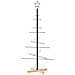 Albero di Natale in Metallo con Base in Legno Nero 120 cm - Foto miniatura 1