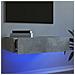 Mobile Porta Tv Con Luci Led Grigio Cemento 60x35x15,5 Cm - Foto miniatura 1