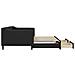 Divano Letto Estraibile Con Cassetti Nero 90x200 Cm In Tessuto - Foto miniatura 6