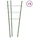 Supporti Piante Da Giardino Con 3 Anelli 5pz Verde 60cm Acciaio - Foto miniatura 2