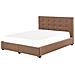 Letto Con Cassetti Contenitori Tessuto La Rochelle 180 X 200 Cm Marrone - Foto miniatura 2
