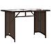 Tavolo Giardino Piano In Vetro Marrone 110x68x70 Cm Polyrattan - Foto miniatura 2