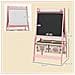 Lavagna Per Bambini Con Cavalletto 3 In 1 E 2 Contenitori, Età 3-8 Anni, 54x46.5x93cm, Rosa - Foto miniatura 2