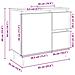 Mobile Lavabo Da Bagno Rovere Sonoma 65x33x60 Cm In Truciolato - Foto miniatura 2