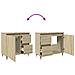 Mobile Lavabo Da Bagno Rovere Sonoma 65x33x60 Cm In Truciolato - Foto miniatura 7