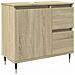 Mobile Lavabo Da Bagno Rovere Sonoma 65x33x60 Cm In Truciolato - Foto miniatura 1