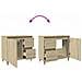 Mobile Lavabo Da Bagno Rovere Sonoma 65x33x60 Cm In Truciolato - Foto miniatura 10