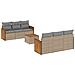 Set Divani da Giardino 7 pz con Cuscini Beige in Polyrattan - Foto miniatura 1