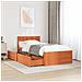 Letto Senza Materasso Marrone Cera 100x200 Cm In Legno Di Pino - Foto miniatura 1