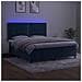 Letto a Molle con Materasso e LED Blu Scuro 160x200 cm - Foto miniatura 6