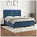 Letto a Molle con Materasso e LED Blu Scuro 160x200 cm - Foto miniatura 7