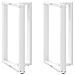 Gambe Tavolo Bar A Forma T 2pz Bianco 60x35x(100-101)cm Acciaio - Foto miniatura 1