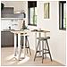 Gambe Tavolo Bar A Forma T 2pz Bianco 60x35x(100-101)cm Acciaio - Foto miniatura 2