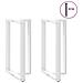 Gambe Tavolo Bar A Forma T 2pz Bianco 60x35x(100-101)cm Acciaio - Foto miniatura 3