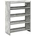 Scarpiera Grigio Cemento 60x25x81 cm in Legno Multistrato - Foto miniatura 1