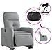 Poltrona Reclinante Alzapersona Elettrica Grigio Chiaro Tessuto - Foto miniatura 4