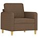 Poltrona con Poggiapiedi Marrone 60 cm in Tessuto - Foto miniatura 4