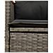 Divano Giardino Reclinabile 2 Posti Tavolino Grigio Polyrattan - Foto miniatura 9