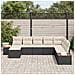 Set Divano da Giardino 8 Pezzi con Cuscini Nero Polyrattan Acacia - Foto miniatura 3