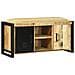 Armadio panca 100x35x50 cm Legno massello di mango grezzo - Foto miniatura 2