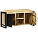 Armadio panca 100x35x50 cm Legno massello di mango grezzo - Foto miniatura 4