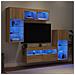 Mobili TV a Muro con LED 5pz Rovere Sonoma Legno Multistrato - Foto miniatura 2