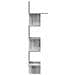 Scaffale Angolare Muro Grigio Sonoma 32x32x127,5 cm Truciolato - Foto miniatura 5