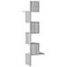 Scaffale Angolare Muro Grigio Sonoma 32x32x127,5 cm Truciolato - Foto miniatura 6