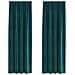 Tende con tende 2 pcs Verde scuro 140 x 225 cm Velluto - Foto miniatura 1