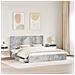 Letto con Contenitore con testiera Grigio cemento 200 x 200 cm - Foto miniatura 3
