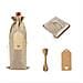 Confezione Da 24 Sacchetti Di Iuta Con Coulisse - Sacchetti Regalo Riutilizzabili Per Bottiglie Beige - Foto miniatura 1
