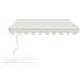 Tenda Da Sole Monoblocco Bianca Vecchio 2,5m X 2m Tela Beige - Foto miniatura 4