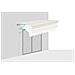 Tenda Da Sole Monoblocco Bianca Vecchio 2,5m X 2m Tela Beige - Foto miniatura 6