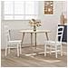 Sedia da pranzo 2 pcs Bianco Legno di gomma solido - Foto miniatura 3