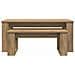 Set di Tavolini da Caffè 2 pcs Rovere artigianale - Foto miniatura 8