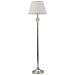 Lampada Da Terra Kody In Ferro Argento Con Paralume In Tessuto Bianco - Foto miniatura 1