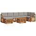 Set divani con cuscino 8 pcs Grigio Naturale e Chiaro - Foto miniatura 1