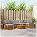 Set divani con cuscino 8 pcs Grigio Naturale e Chiaro - Foto miniatura 2
