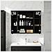 Mobiletto per specchio da bagno Rovere Nero 73,5 x 16 x 62,5 cm - Foto miniatura 2