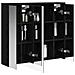 Mobiletto per specchio da bagno Rovere Nero 73,5 x 16 x 62,5 cm - Foto miniatura 3