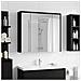 Mobiletto per specchio da bagno Rovere Nero 73,5 x 16 x 62,5 cm - Foto miniatura 4