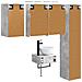 Set di mobili per il bagno 5 pcs Grigio Cemento - Foto miniatura 7
