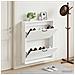 Mobiletto per Scarpe da Muro HOORN 71 x 17 x 86 cm Bianco - Foto miniatura 2