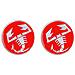 Sticker Adesivo 3D Scorpione Rosso, Bollo Diametro 12 mm, 2 Pezzi - Foto miniatura 1