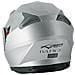 Casco Integrale Moto Scooter Visierino Parasole Touring Argento Xl - Foto miniatura 2