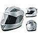 Casco Integrale Moto Scooter Visierino Parasole Touring Argento Xl - Foto miniatura 1