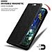 Custodia Compatibile Con Lg V50 In Nero Di Notte - Coperchio Protettiva Con Chiusura Magnetica, Funzione Stand E Tasca Per Le Carte - Foto miniatura 3