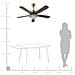 Ventilatore Da Soffitto Con Luce, Colore Legno Scuro / Oro Begej - Foto miniatura 5